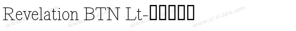 Revelation BTN Lt字体转换